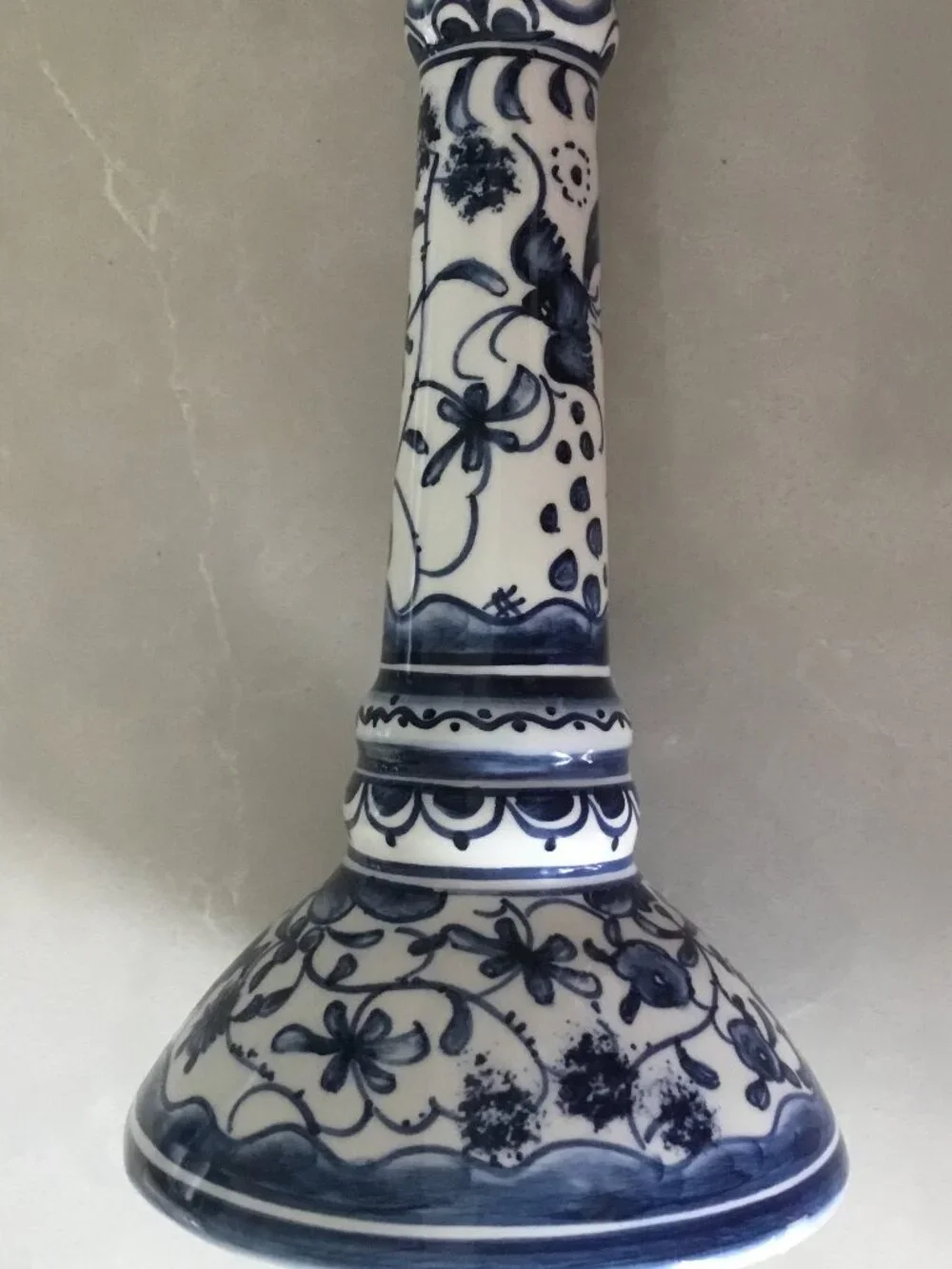 Williams Sonoma Nazari Alhambra Hand Painted Candle 2 Holders Portugal 10.5